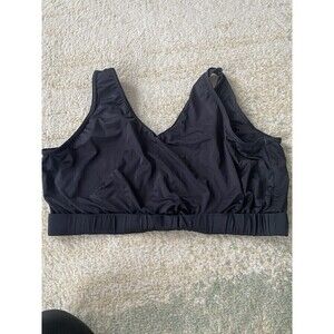 Juno Active Stretch Black Bra Top Sz 4XL Workout Yoga
